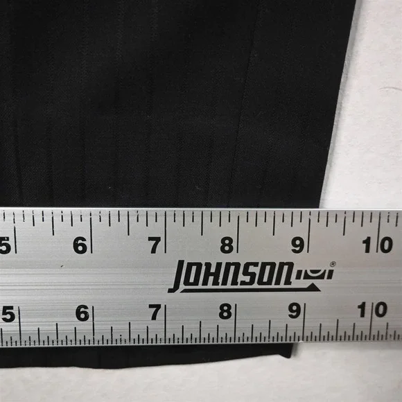 Oxxford 42x30 Black Striped Wool Pleated Full‎ Cut Dress Mens Pants